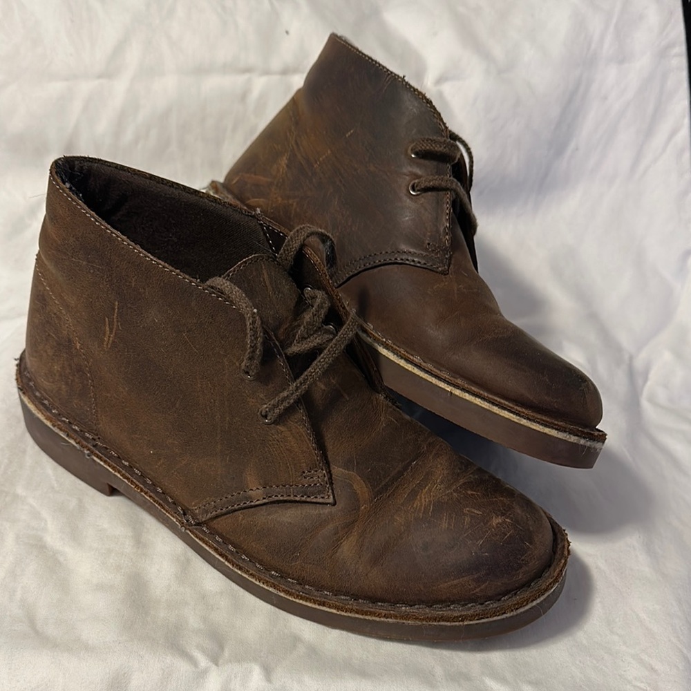Women’s Clark’s Brown Leather Desert Chukka Boots